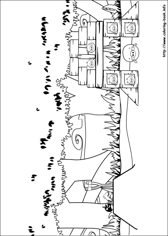 Plansa de colorat cu Angry Birds 38 89